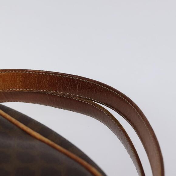 CELINE Macadam Canvas Hand Bag Pvc Leather Brown Gold - Picture 8 of 12